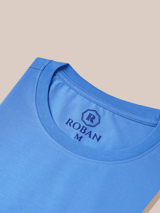 Cotton Roundneck Slim Fit T-Shirt - Roban