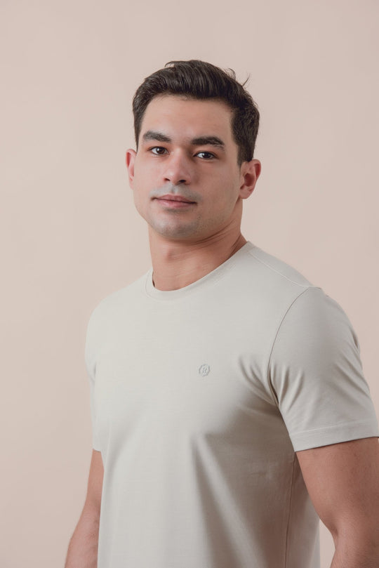 Cotton Roundneck Slim Fit T-Shirt - Roban