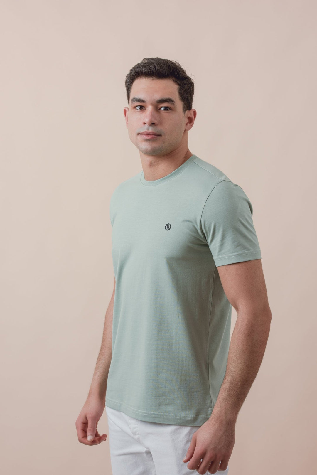 Cotton Roundneck Slim Fit T-Shirt - Roban