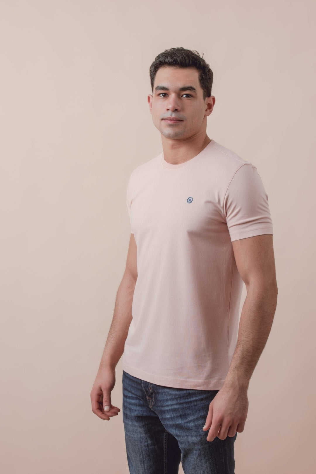 Cotton Roundneck Slim Fit T-Shirt - Roban