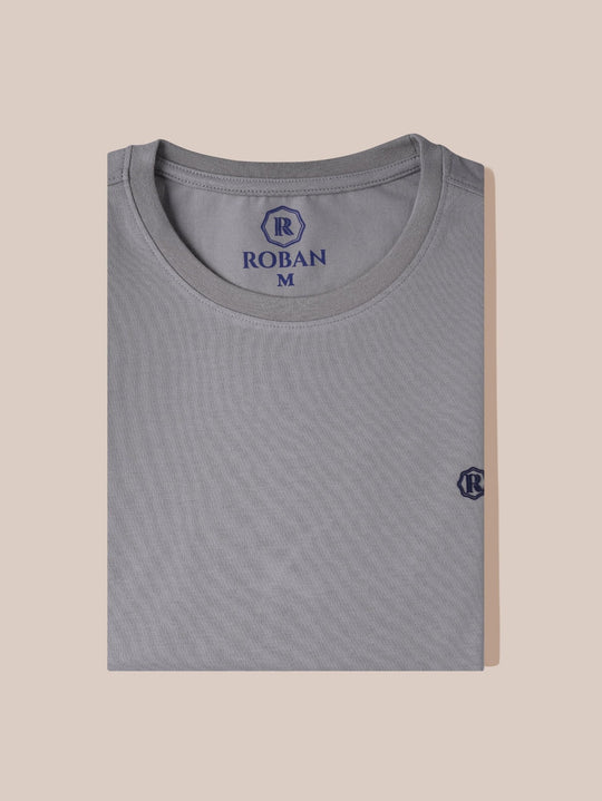 Cotton Roundneck Slim Fit T-Shirt - Roban