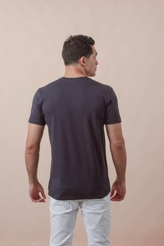 Cotton Roundneck Slim Fit T-Shirt - Roban