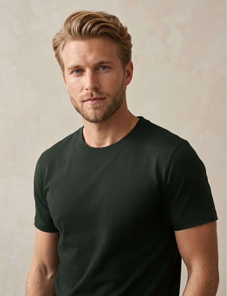 Cotton Roundneck Slim Fit T-Shirt - Roban