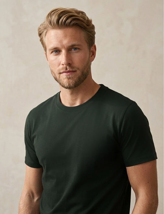 Cotton Roundneck Slim Fit T-Shirt - Roban