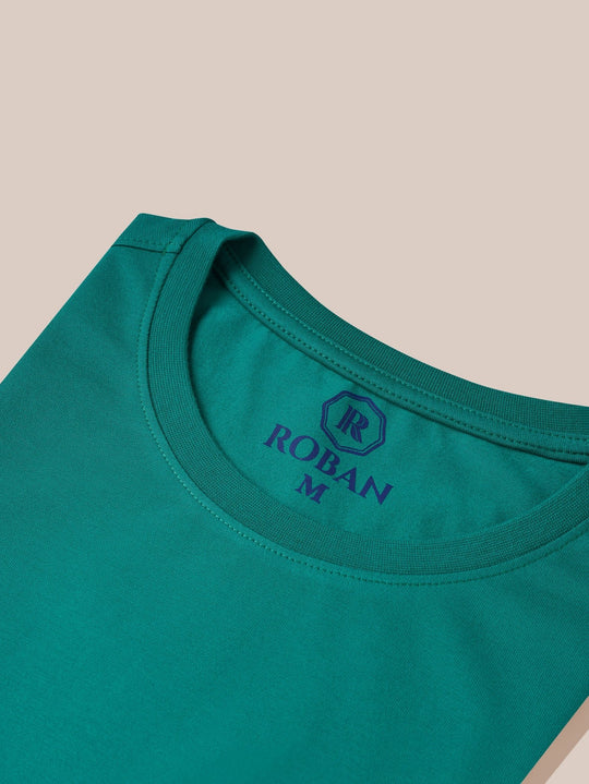 Cotton Roundneck Slim Fit T-Shirt - Roban