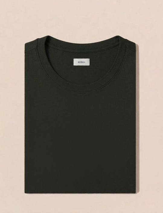 Cotton Roundneck Slim Fit T-Shirt - Roban