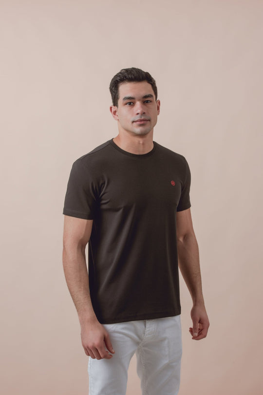 Cotton Roundneck Slim Fit T-Shirt - Roban