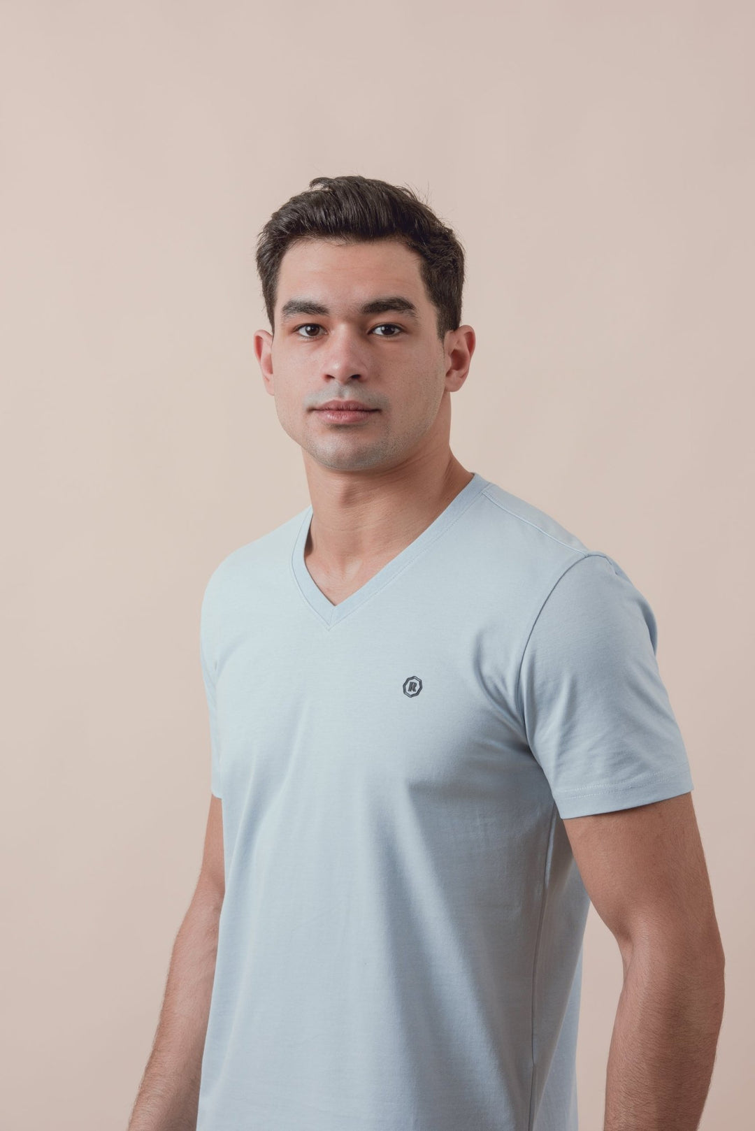 Cotton V - Neck Slim fit T-Shirt - Roban