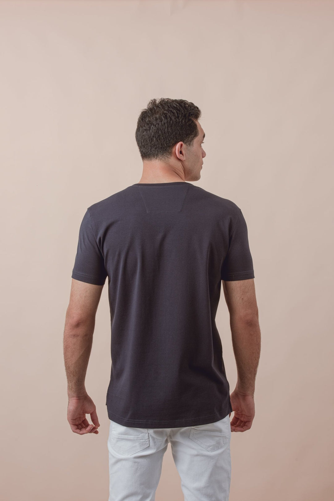 Cotton V - Neck Slim fit T-Shirt - Roban