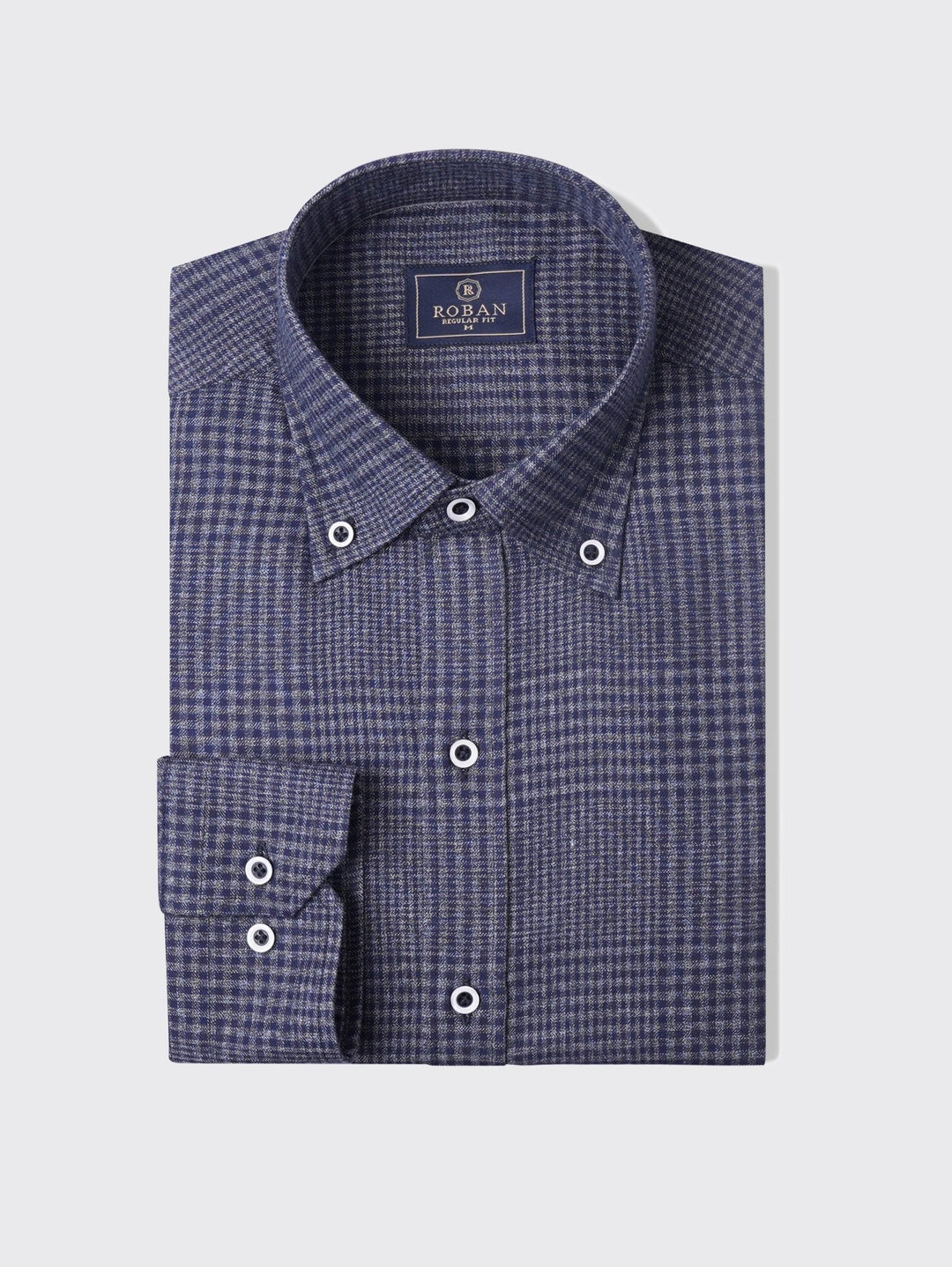 Flannel Checked Cotton Regular Fit Shirt - Roban