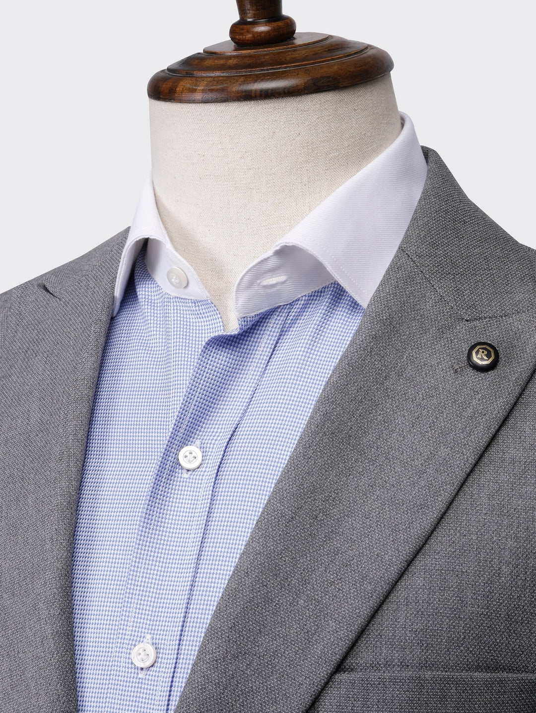 Grey Melange Slim Fit suit - Roban
