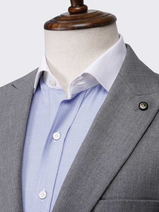 Grey Melange Slim Fit suit - Roban