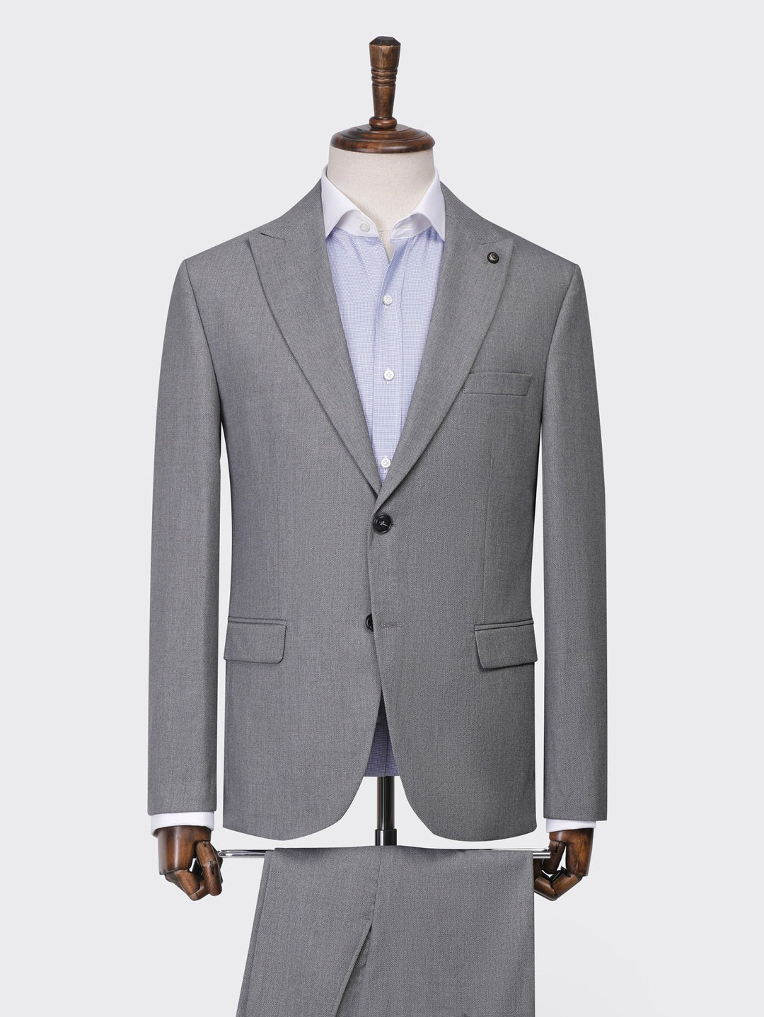 Grey Melange Slim Fit suit - Roban