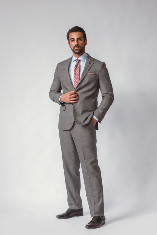 GREY WEBSTER REGULAR FIT SUIT - Roban