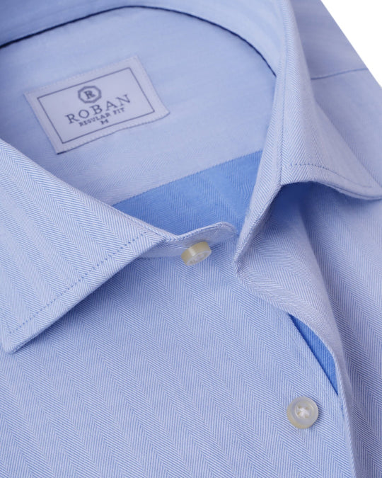 HERRINGBONE COTTON REGULAR FIT - Roban