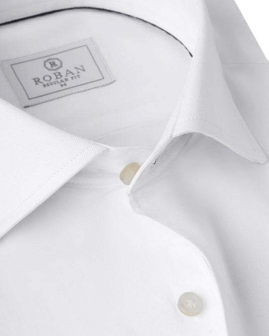 HERRINGBONE COTTON REGULAR FIT - Roban