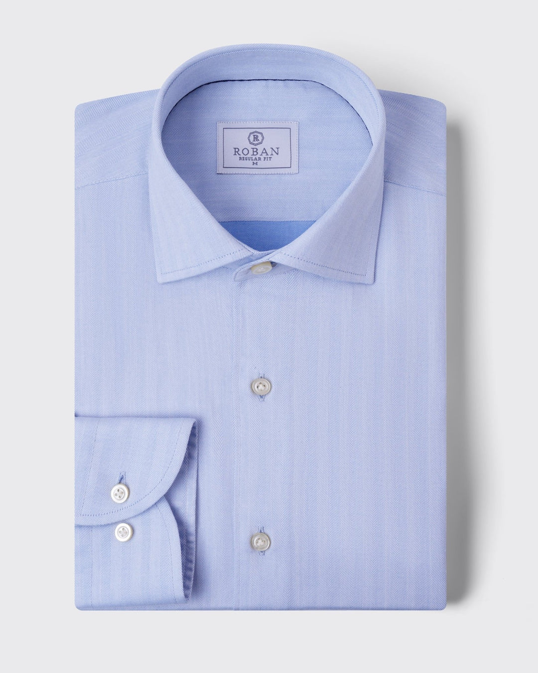 HERRINGBONE COTTON REGULAR FIT - Roban