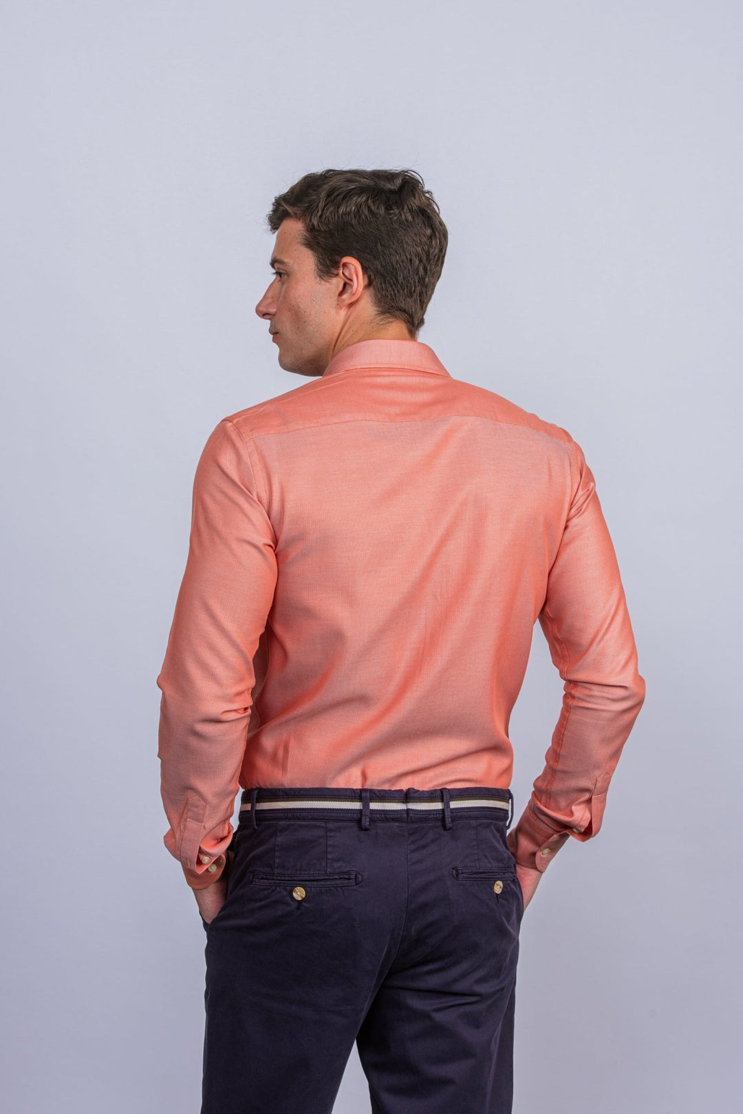 Herringbone Cotton Regular Fit Shirt - Roban
