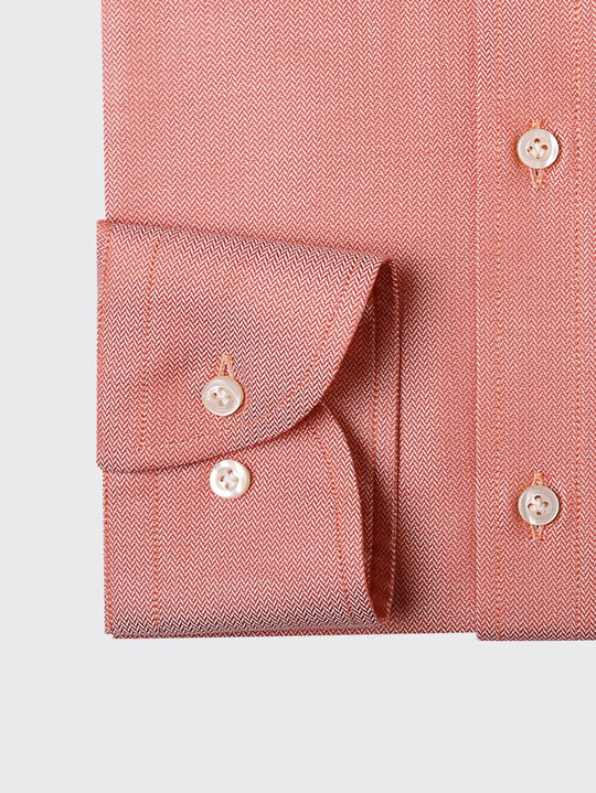 Herringbone Cotton Regular Fit Shirt - Roban