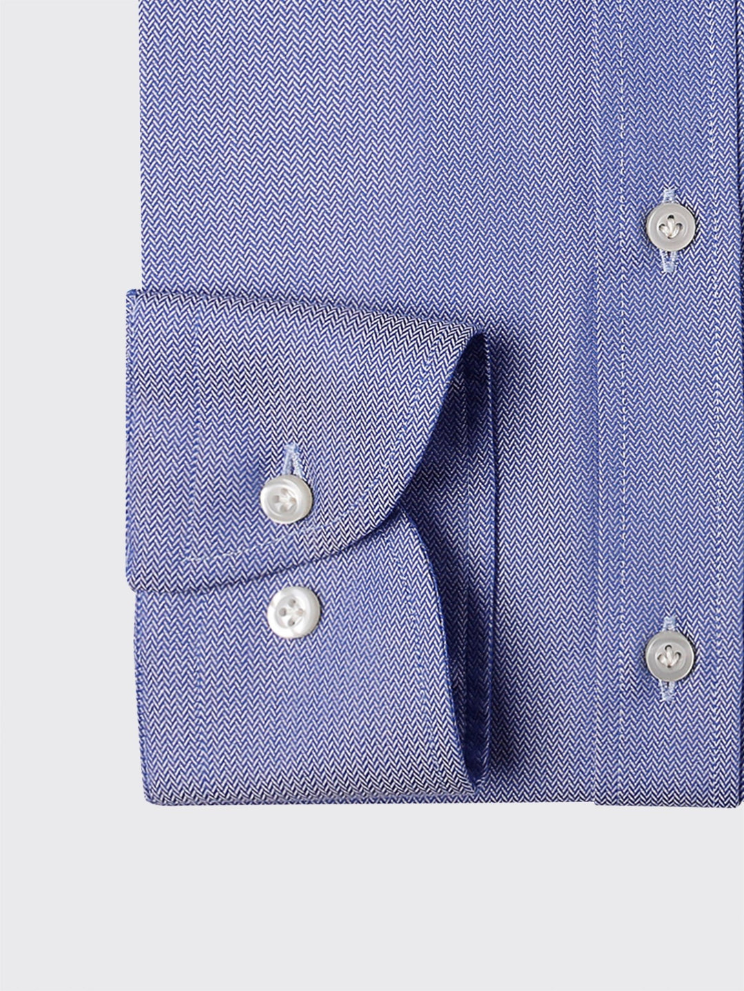 Herringbone Cotton Regular Fit Shirt - Roban