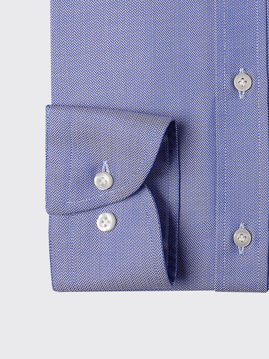 Herringbone Cotton Regular Fit Shirt - Roban