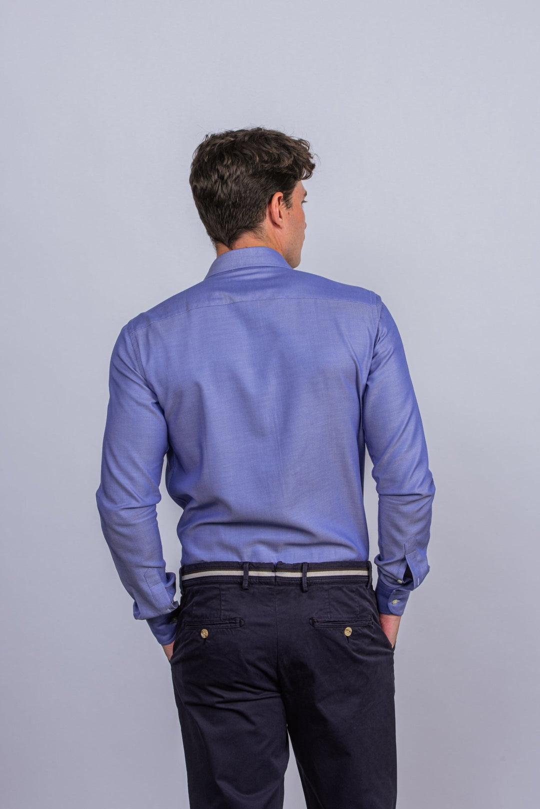 Herringbone Cotton Regular Fit Shirt - Roban
