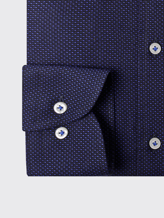 Jacquard Cotton Regular Fit Shirt - Roban