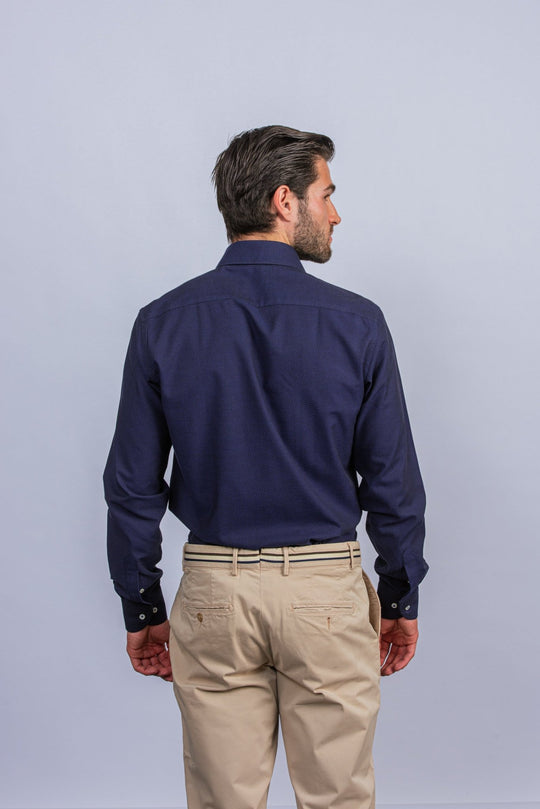 Jacquard Cotton Regular Fit Shirt - Roban