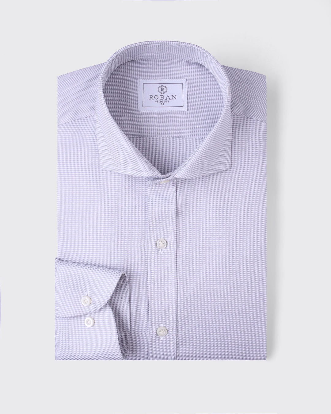 JACQUARD COTTON SLIM FIT SHIRT - Roban