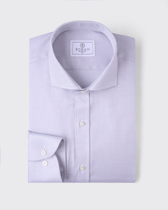 JACQUARD COTTON SLIM FIT SHIRT - Roban