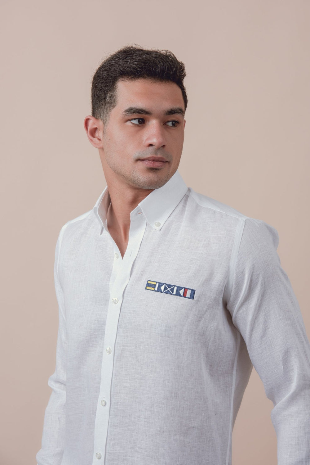 LINEN PLAIN SLIM FIT SHIRT - Roban