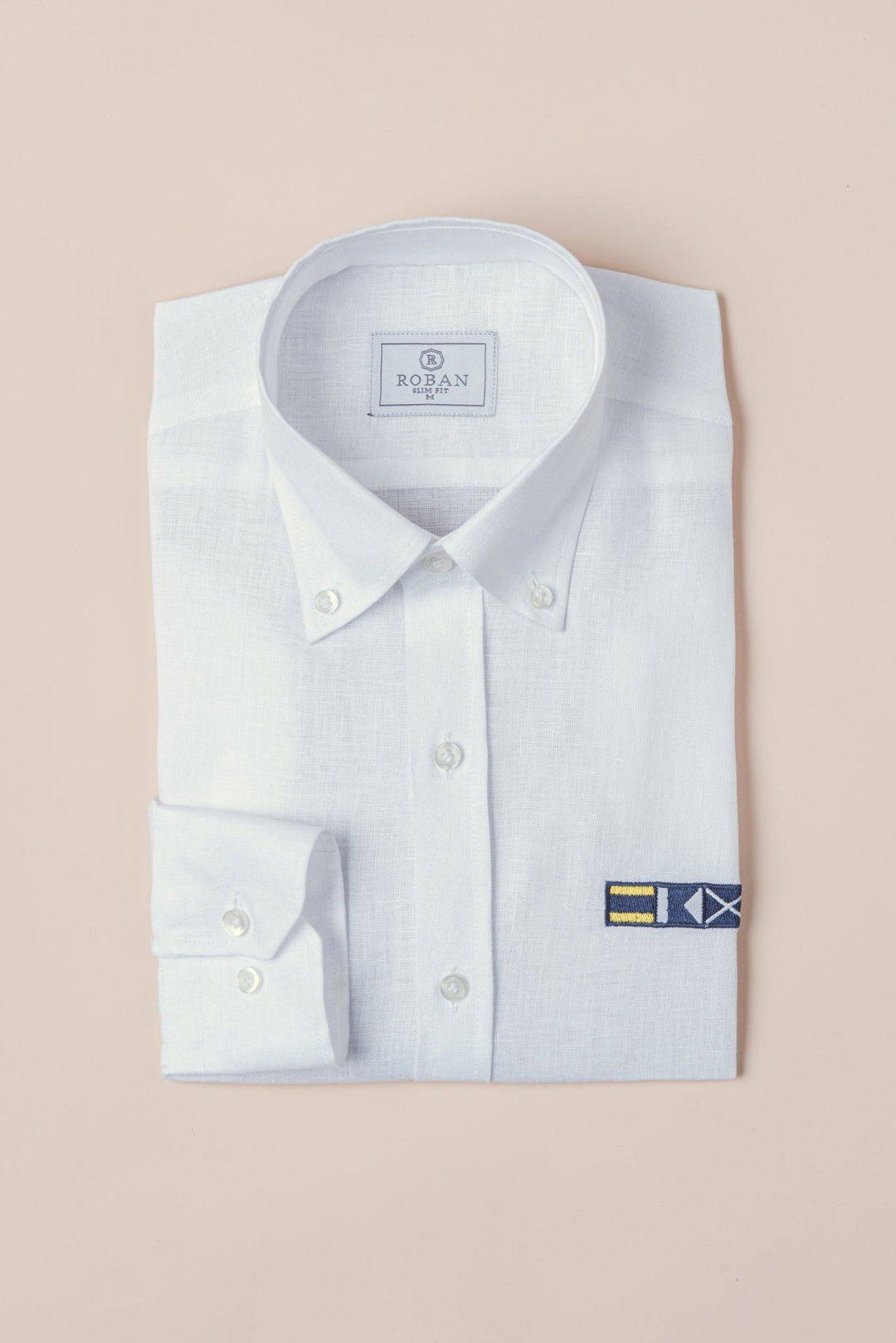 LINEN PLAIN SLIM FIT SHIRT - Roban