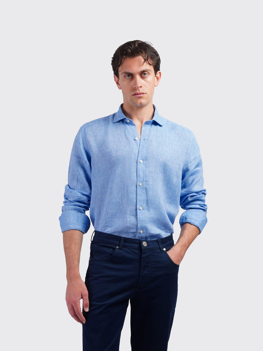 Linen Shirt PLAIN WASHED REGULAR FIT SHIRT - Roban