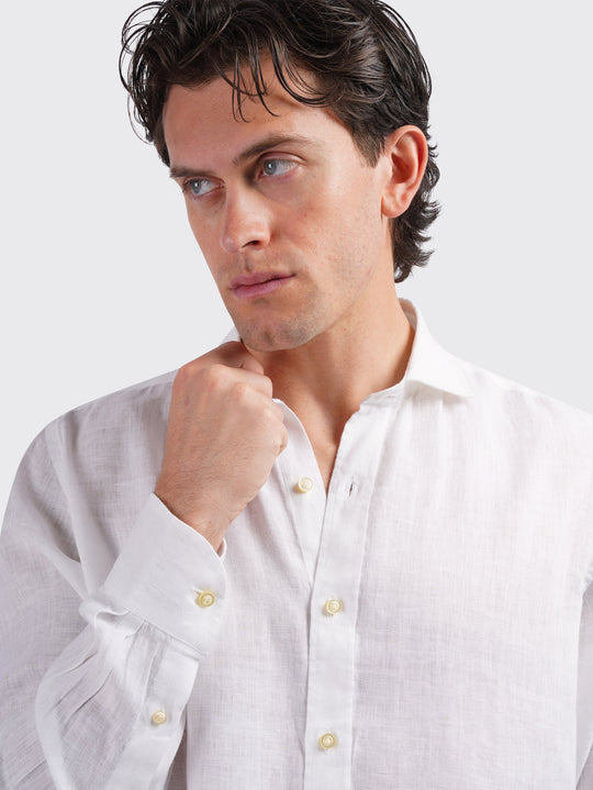 Linen Shirt PLAIN WASHED REGULAR FIT SHIRT - Roban