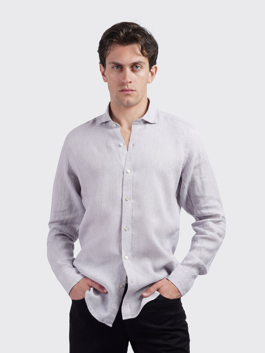 Linen Shirt PLAIN WASHED REGULAR FIT SHIRT - Roban