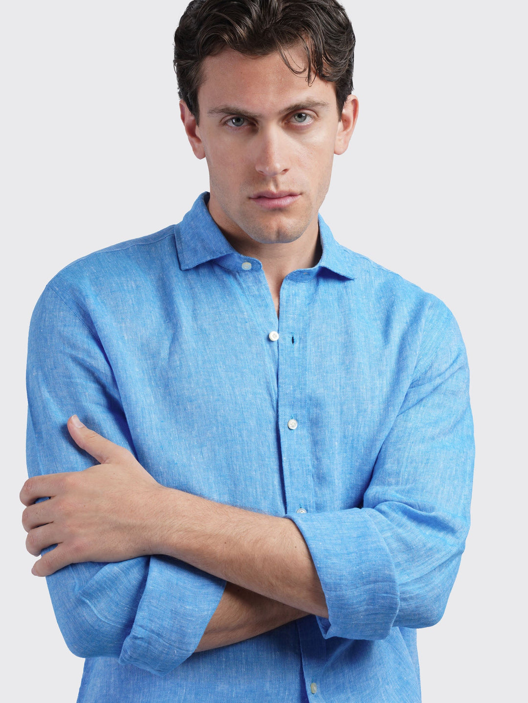 Linen Shirt PLAIN WASHED REGULAR FIT SHIRT - Roban