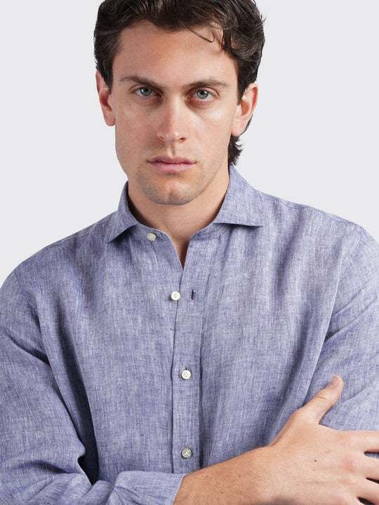 Linen Shirt PLAIN WASHED REGULAR FIT SHIRT - Roban