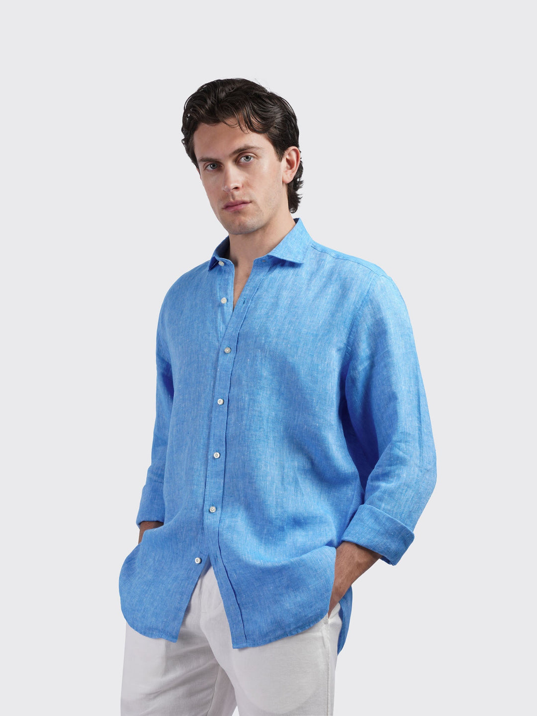 Linen Shirt PLAIN WASHED REGULAR FIT SHIRT - Roban