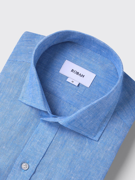 Linen Shirt PLAIN WASHED REGULAR FIT SHIRT - Roban