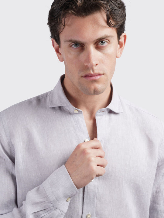 Linen Shirt PLAIN WASHED REGULAR FIT SHIRT - Roban