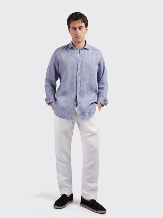 Linen Shirt PLAIN WASHED REGULAR FIT SHIRT - Roban