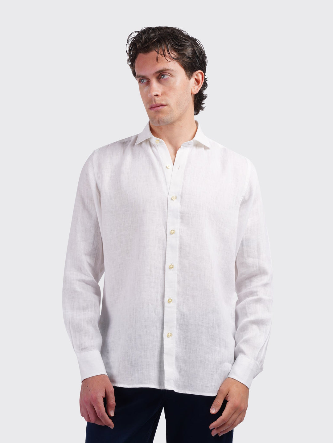 Linen Shirt PLAIN WASHED REGULAR FIT SHIRT - Roban