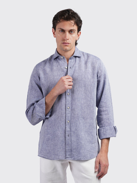 Linen Shirt PLAIN WASHED REGULAR FIT SHIRT - Roban