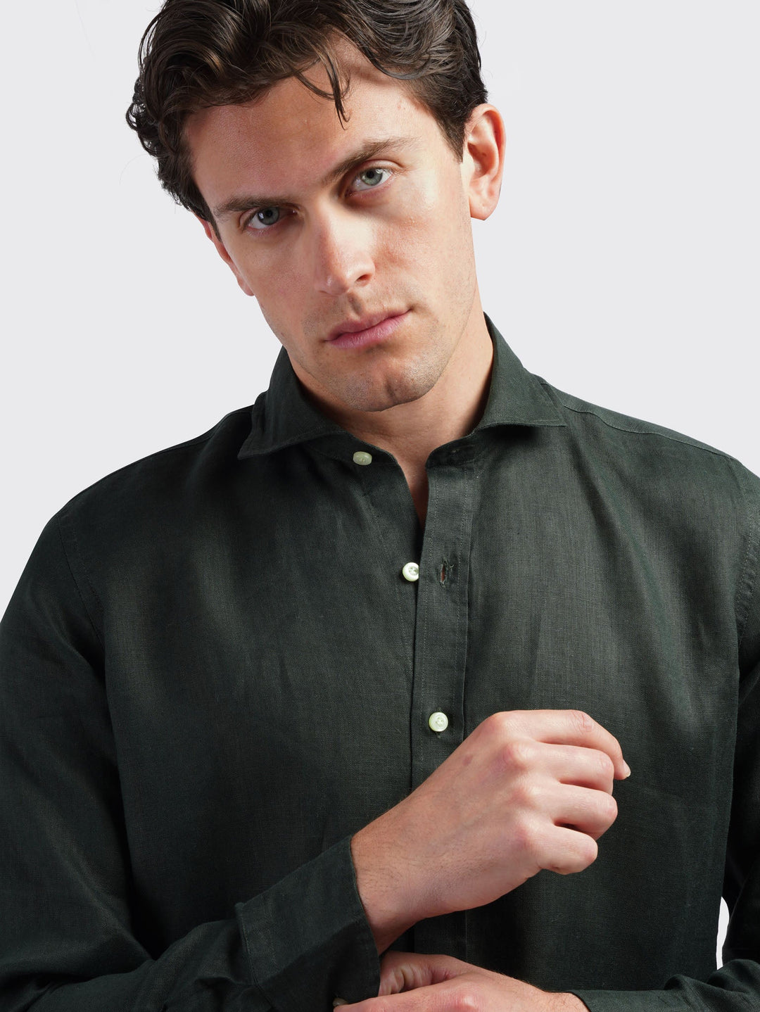 Linen Shirt PLAIN WASHED REGULAR FIT SHIRT - Roban