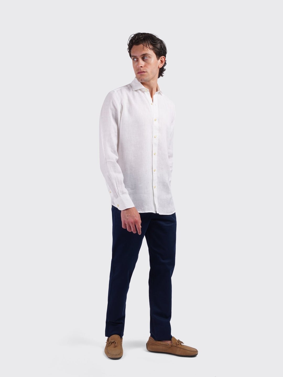 Linen Shirt PLAIN WASHED REGULAR FIT SHIRT - Roban