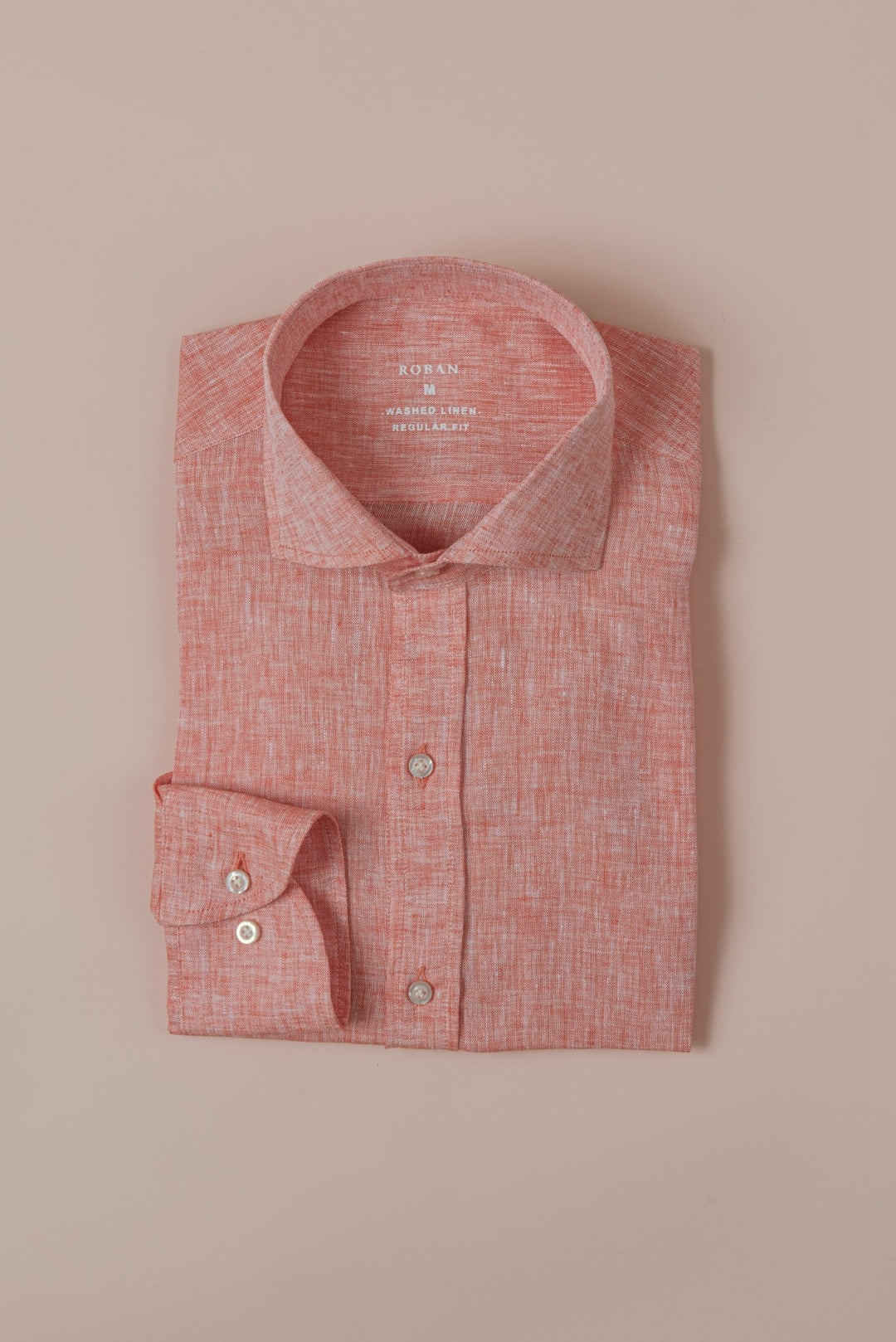 Linen Shirt PLAIN WASHED REGULAR FIT SHIRT - Roban