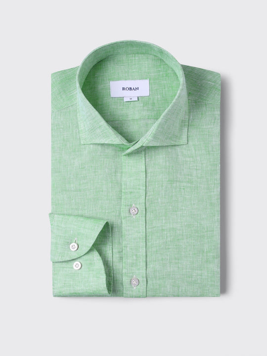 Linen Shirt PLAIN WASHED REGULAR FIT SHIRT - Roban