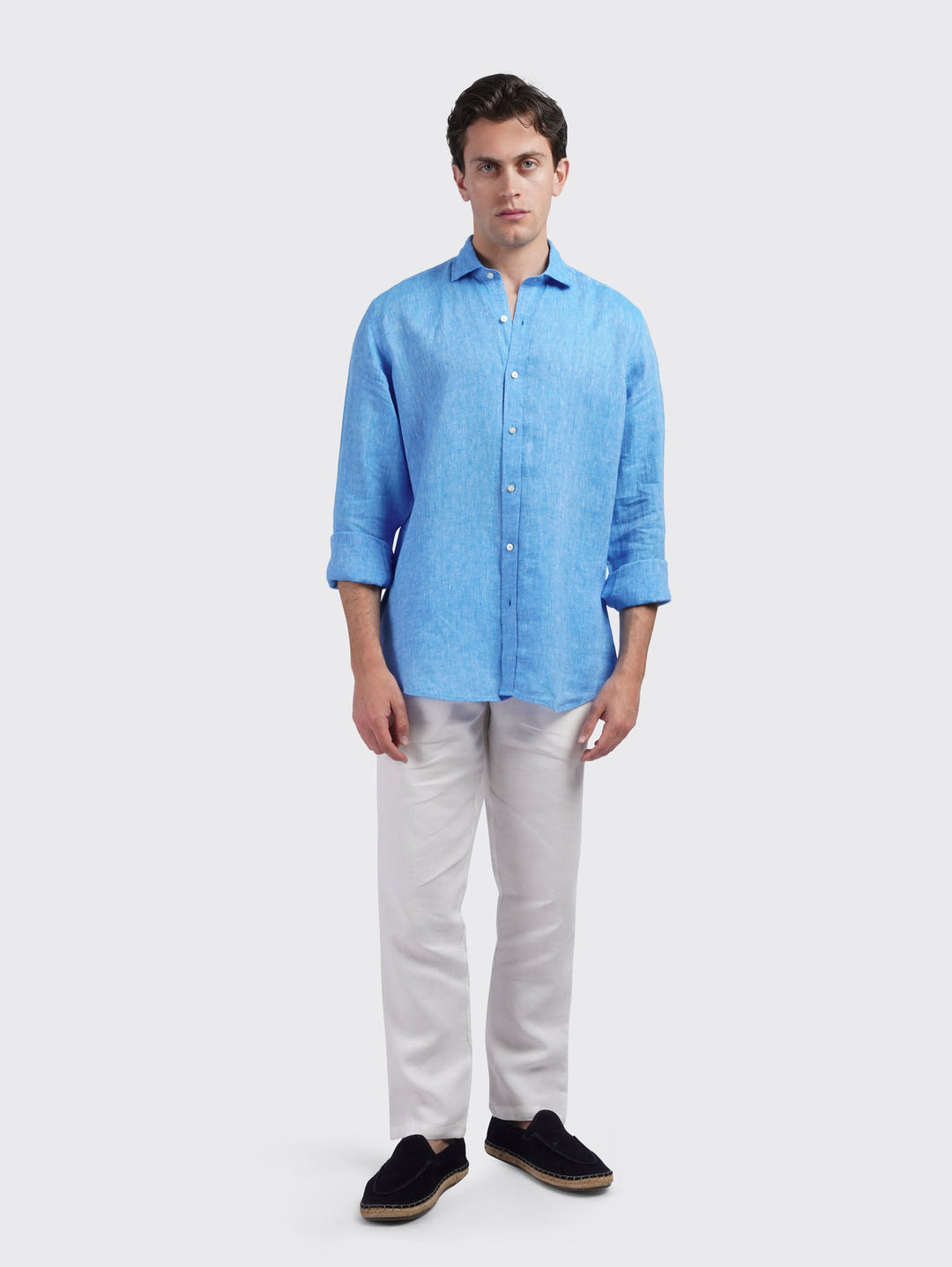 Linen Shirt PLAIN WASHED REGULAR FIT SHIRT - Roban