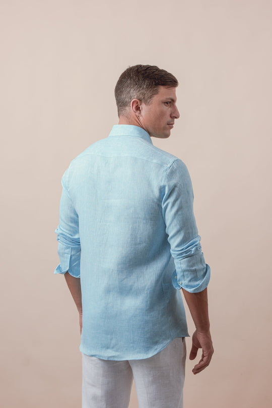 Linen Shirt PLAIN WASHED REGULAR FIT SHIRT - Roban