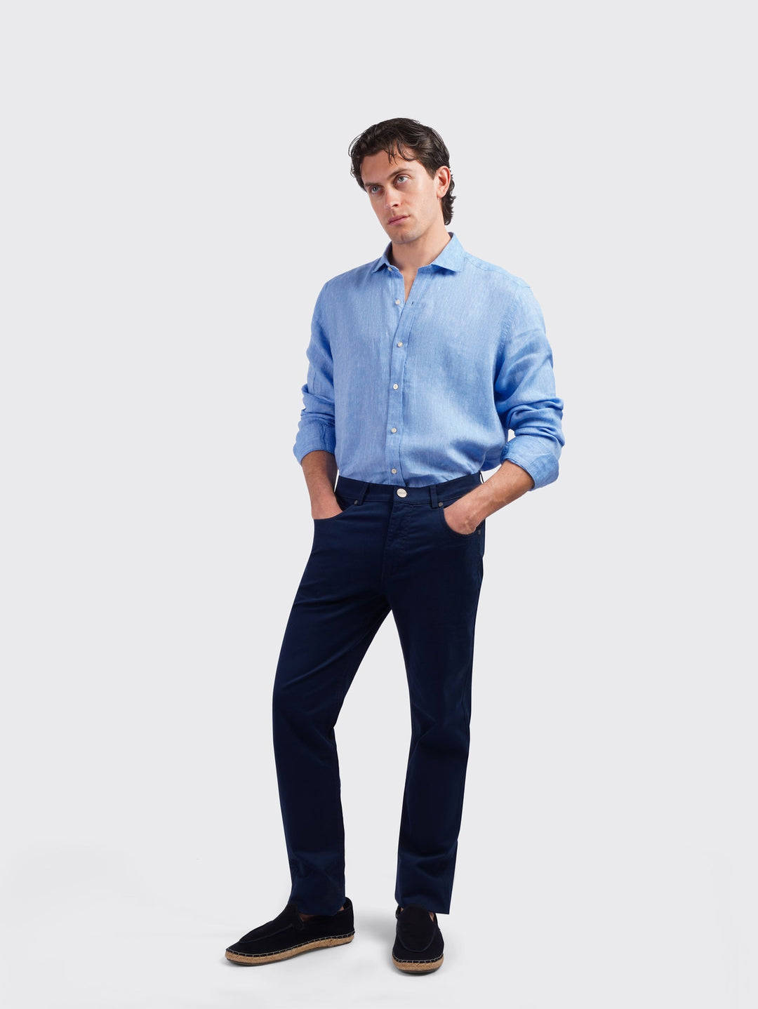 Linen Shirt PLAIN WASHED REGULAR FIT SHIRT - Roban